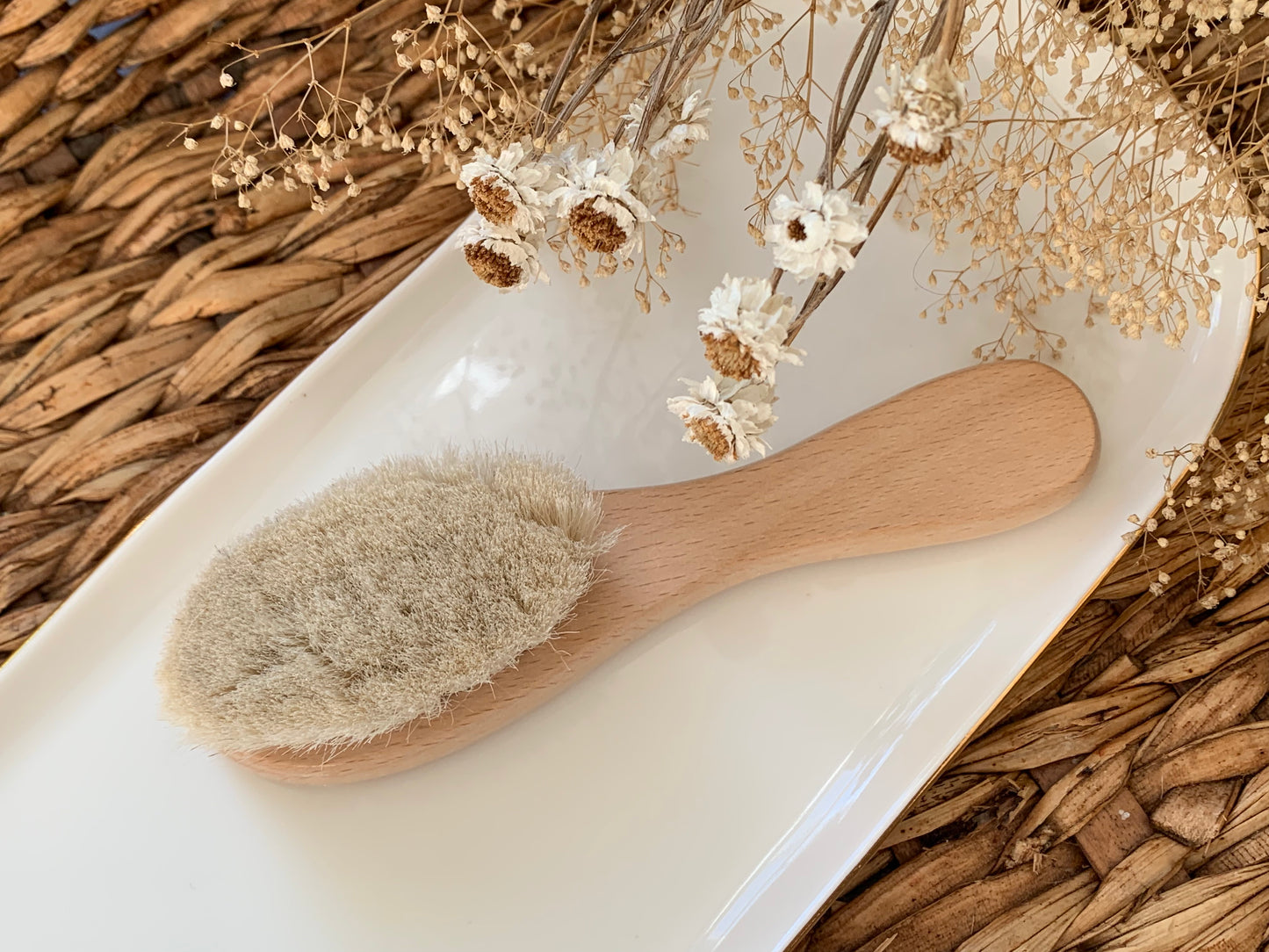 Goat hair baby brush