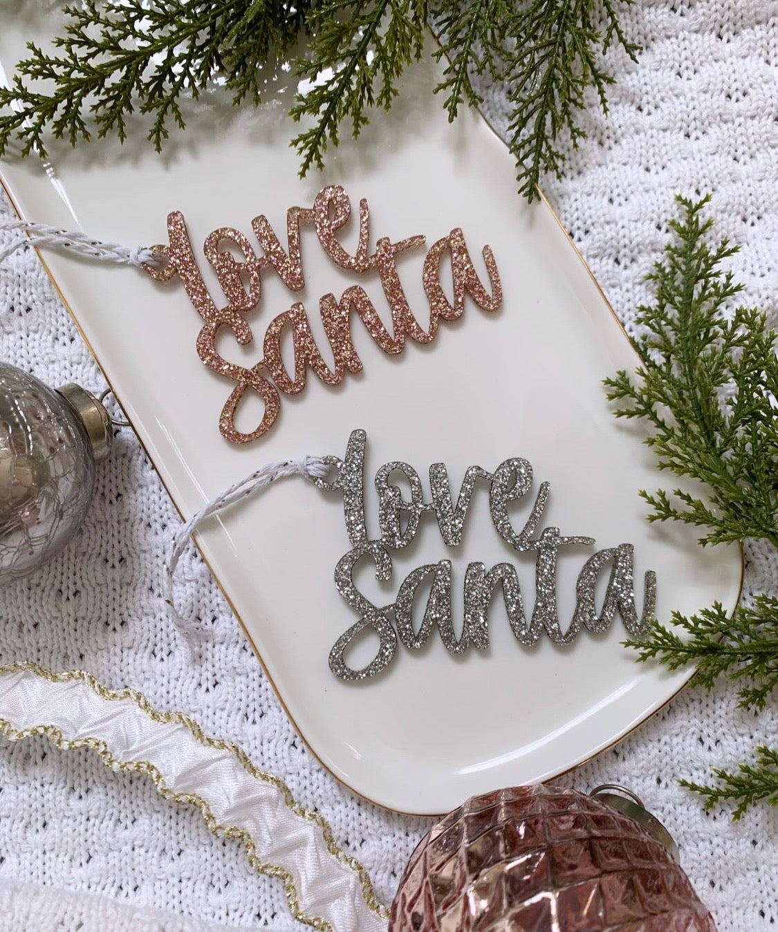 Love Santa gift tag, Christmas gift tag