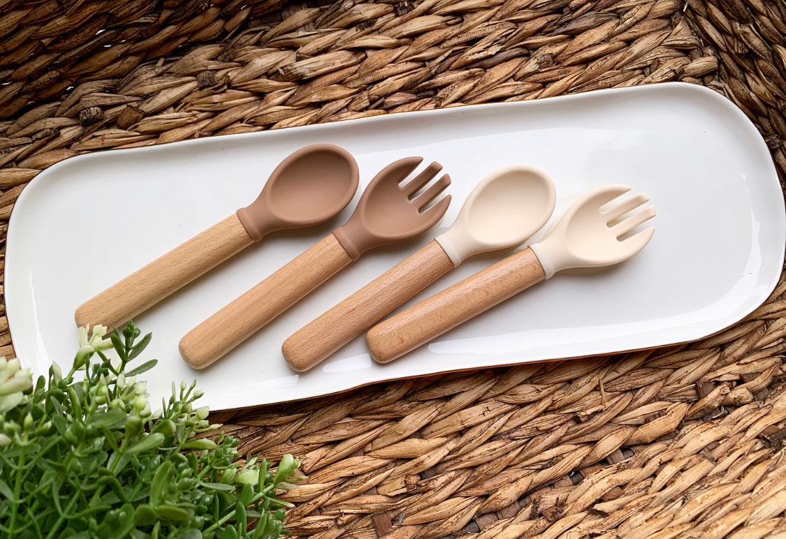 Silicone baby spoons