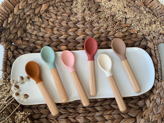 Silicone baby spoons