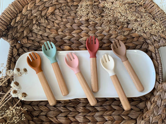 Silicone baby forks